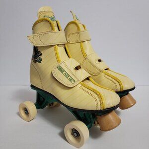 VTG 80s Retro Cabbage Patch Kids 1984 Kids Yellow Green Roller Skates